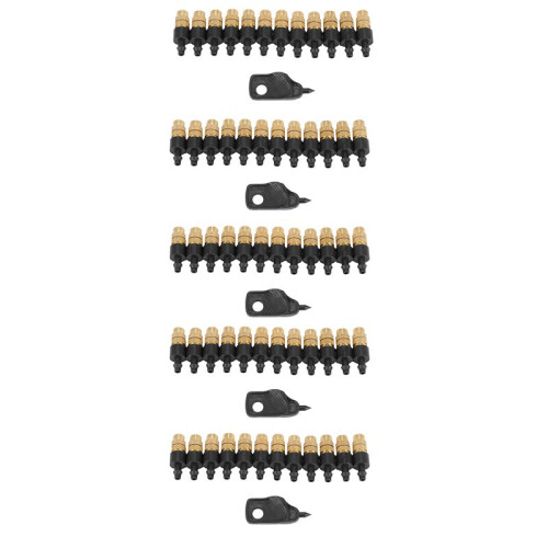 60 Set Copper Adjustable Spray Nozzle Spray Atomization Copper Capillary Effect Drip System  1/4 Inch Barb