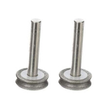 2X Diamond Grinding Wheel Grinding Wheel for Glass Airplane Straight Chamfer 6mm Shank(3mm)