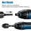 4Pcs Hex Shank Keyless Drill Chuck, Screwdriver Converter Drill Adapter Quick Change Drill Bits Tool(0.6-8mm, 0.3-3.6mm) 3