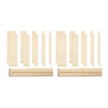 200 Stücke Dübelstangen Holzdübelstangen Handwerk Holz 1/8,3/16,1/4,5/16,3/8X6 Zoll Stöcke für Basteln Von DIY Hochzeitsbändern