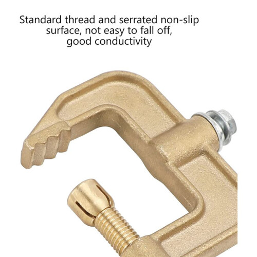 4X Welding Ground Clamp, 500A Current G-Type Solid Brass Ground Clamp, 43mm Jaw Width for Tig Mig MMA Welders 2