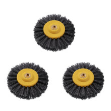 3 Piece 150X40mm x M14 P60 Fil Abrasif En Nylon Roue de Brosse de Polissage pour Broyage D'Antiquite de Pierre Mobilier En Bois