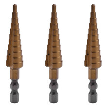 3X Manejar Hexagonal de 1/4 Pulgada Hss Acero de Alta Velocidad Paso Recubierto de Titanio Broca 3-13mm
