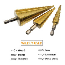 HSS Stufenbohrer 30Er-Set, 4-12 mm 4-20 mm 4-32 mm Kegel Titan Holz Metall Lochschneider Sechskantschaft Antrieb Schnellwechselwerkzeug