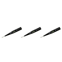 3X Testeur Numérique Crayon Tournevis Sonde Testeur de Tension Lumineuse Détecteur AC / 12-220V Stylo de Test électrique Voltmètre, Noir