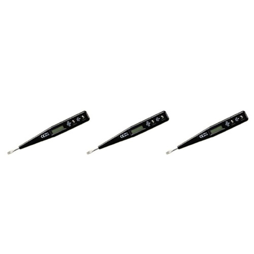 3X Digital Test Pencil Screwdriver Probe Light Voltage Tester Detector AC/ 12-220V Electrical Test Pen Voltmeter,Black