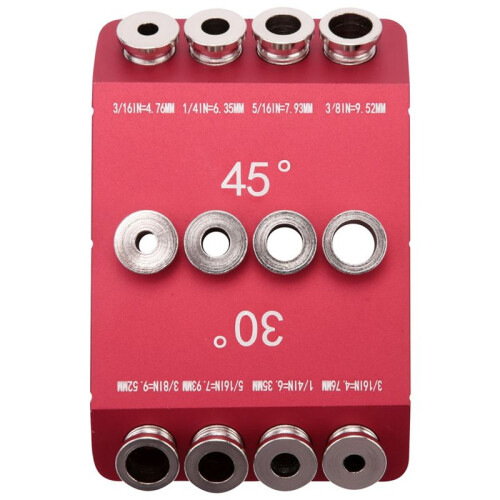 30/45/90 Angle Drill Hole Guide Jig for Angled and Straight Hole,Cable Railing Lag Screw Drilling Template,2PCS 2