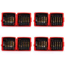 Titanfarbe Kombination Bohrer Bit Satz 52 Stücke SAE und Metrischen Tap Bits Kit für Schrauben Gewinde Bohren Tapping Entgrat-