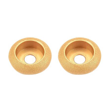 2pcs 75Mm Stone Edging Wheel Grinding Wheel Roman Slotted Granite Marble Brazed Diamond Angle Grinder Grinding 25Mm