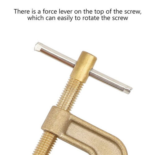 4X Welding Ground Clamp, 500A Current G-Type Solid Brass Ground Clamp, 43mm Jaw Width for Tig Mig MMA Welders 1