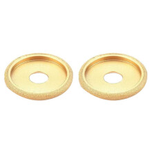2pcs 75Mm Stone Edging Wheel Grinding Wheel Roman Slotted Granite Marble Brazed Diamond Angle Grinder Grinding 10Mm
