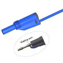 15PCS Banana Plug Silicone Test Leads 4mm Fully Insulated Safety Shrouded Stackable Banana Plug Wire Extension Cable