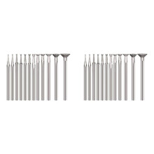 Bowl Shape Diamond Grinding Burr Fits for Rotary Tool Includes for with 2.35mm Shank (Pack of 24)