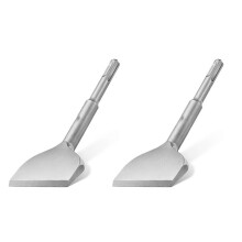 2X Tile Chisel SDS Chisel- 165X75mm Wide for Hammer, Flat Chisel Angled, 42CrMo Special Steel, Durable,