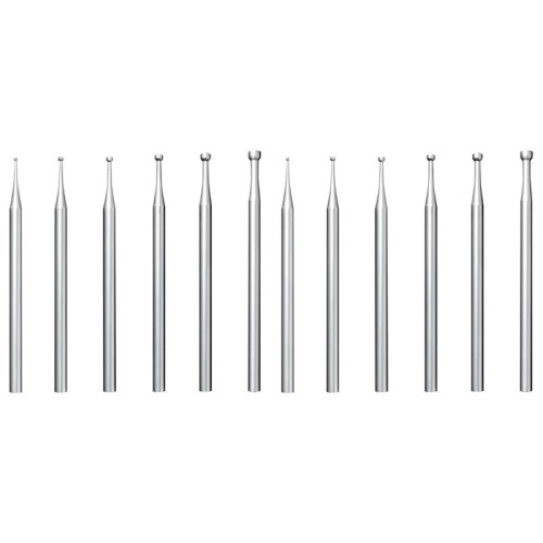 12 Pcs Round Cup Burr - 3/32Inch Shank Jewelry Making Burs Wire Rounder Bits
