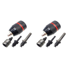 2X Metalen Heavy Duty 1/2-20UNF 13Mm Snelspanboorkop Hex Shank/SDS/Socket Vierkante Vrouwelijke Adapter Hardware Tool