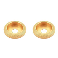 2pcs 75Mm Stone Edging Wheel Grinding Wheel Roman Slotted Granite Marble Brazed Diamond Angle Grinder Grinding 20Mm