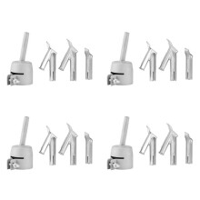16Pcs Speed Welding Nozzles for Vinyl Pvc Plastic Hot Air Blower Triple-Cornered Speed Nozzle Round Welding Y Type