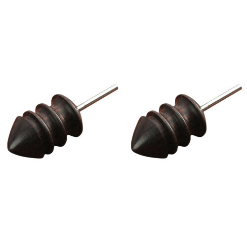2X Leather Burnisher Bits Rotary Tool Pointed Tip Made of Solid Tropical Sandalwood Create Smooth Clean Edges,65mm
