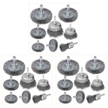 Set Spazzole un Tazza con Spazzola 24 Pezzi Set Spazzole Tazza con Codolo Esagonale 1/4 Pollice Ruota Filo Acciaio Carbonio un Crimpare