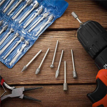 80 Pieces Diamond Burr Bits Stone Carving Set for Rotary Tool with 1/8 Inch Shank for Polishing Engraving Stone