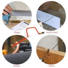 6 Inch Coping Saw Hand Saw, Fret Saw Coping Frame and Extra 40 Pcs Replacement Blades Set for Wood,Plastic, Rubber, Ect
