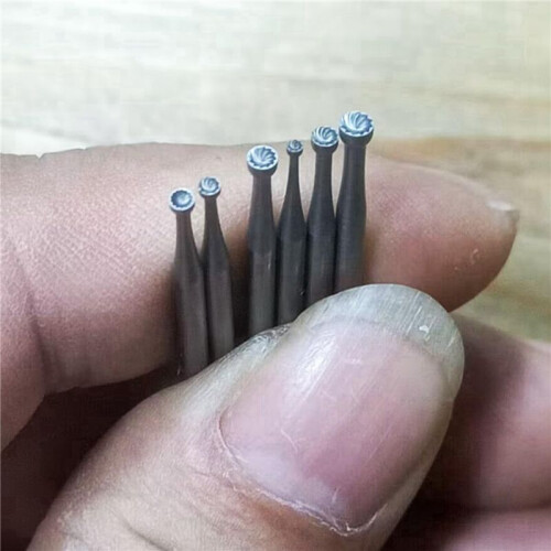 12 Pcs Round Cup Burr - 3/32Inch Shank Jewelry Making Burs Wire Rounder Bits 2