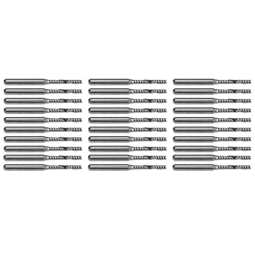 30 PCS 2mm X 15mm Carbide Single Flute End Mill Router Bit for Engraving Machine