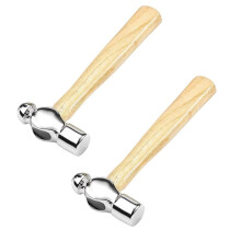 2X Rundhammer mit Holzgriff, Heiminstallation, Kleiner Hammer, Walnusshammer, 0,25 P, Holzbearbeitungshammer, Minihammer, Handwerkzeuge