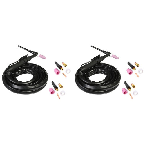 2X Wp17 150A TIG Torch 1M Complete Flexible  Air Cooling W Consumables