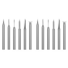 Wood Carving Drill Bits Set for Rotary Tool 12Pcs Engraving Drill Accessories Bit Wood Crafts Grinding Tool 3mm