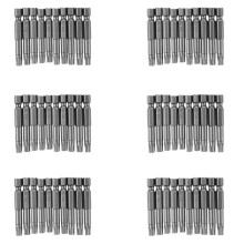 6mm T30 50mm Long Magnetic Torx Screwdriver Insert Bits Tool 60 Pcs