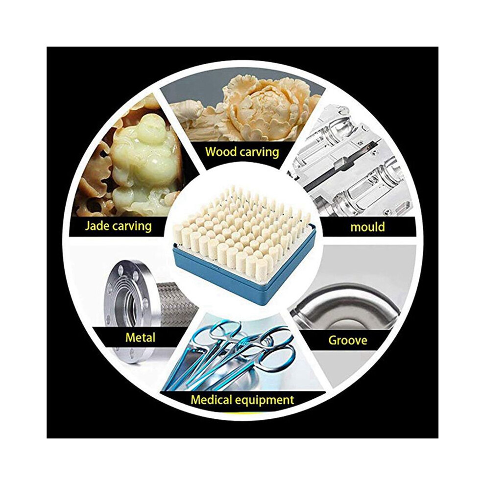600 Pieces Of Grinding Wheel Wool Wool Polishing Grinding Wheel Grinding 3Mm Handle Polishing Accessories 4711253287297