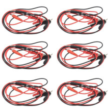 12pcs 1M Long Alligator Clip to Banana Plug Test Cable Pair for Multimeter