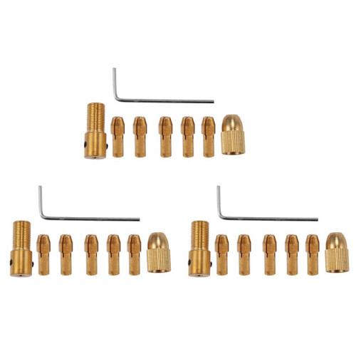 24Pcs 0.5-3mm Small Electric Drill Bit Collet  Twist Chuck Tool Kit