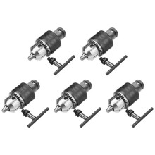 5set 1.5-10mm 1/16 Inch - 3/8 Inch Capacity Key Drill Chuck Wrench Converter 1/2 Inch Socket Square Female Adapter