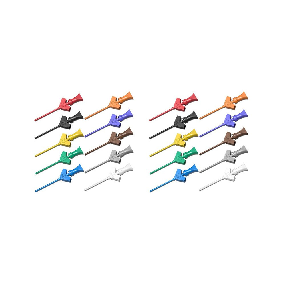 P5003 20Pcs Smd Ic Test Hook Clip Grabbers For Jumper Wire Diy Breadboard Oscilloscope Logic Analyzer 4712799365722