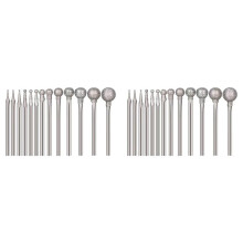 26 Pcs Shape Diamond Burr Diamond Mounted Grinding Burs Stone Carving Set with 3/32 Inch Mandrel for Rotary Tools