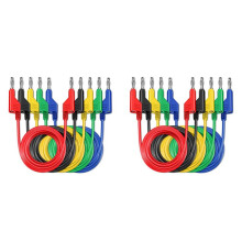 P1036 10 Peças 4mm Plug Banana de Cobre para Plug Banana Multímetro Cabos de Teste Cabo de PVC Macio 1M Fio 1000V 15A