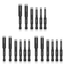 18Pc Black Dry Diamond Drill Bits Set for Granite Ceramic Marble Tile Stone Glass Hard Materials 5/6/8/10/12mm