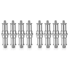 8 Stuks 1/4 Inch Tot 3/8 Inch Buitendraad Adapter Double-Ended Spigot Stud Mannelijke Adapter Camera Schroef Foto Handje