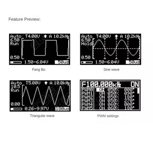 2X  DOS LCD Oscilloscope Kit STC8K8A Single Chip Microcomputer Electronic Soldering Practice Loose Without Shell 1