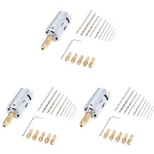 3X Electric Hand Drill Bit Set 12V Motor 0.5-3mm HSS Twist Drill Bit with 5Pcs Chuck Collets