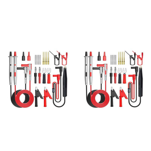 2X P1503E Series Universal Multimeter Probe Test Leads Kit Replacement Needle Tester Tip IC SMD Test Hook Alligator Clip