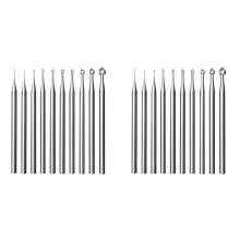 20 Pcs Jewelry Setting Burr - 3/32Inch Shank Stone Setting Burs Cylinder - Cone Shape Lapidary Making Tools