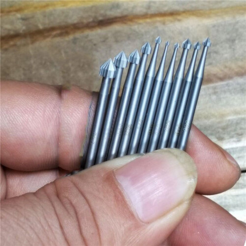 20 Pcs Jewelry Setting Burr - 3/32Inch Shank Stone Setting Burs Cylinder - Cone Shape Lapidary Making Tools 2