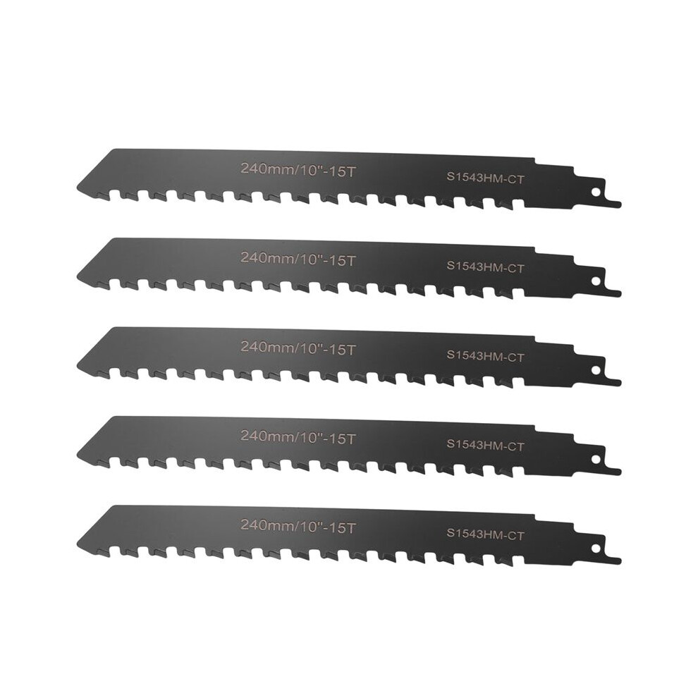 5X Reciprocating Saw Blade Carbide Tungsten Carbide For Cutting Porous Concrete, Fibre Cement, Brick 240Mm/9.45Inch 6031977070301