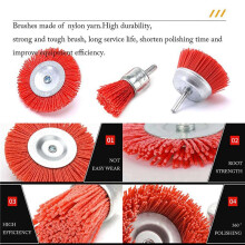 6-Teiliges Nylon-Filament-Schleifdrahtbürstenrad und Topfbürsten-Set mit 1/4-Zoll-Schaft zum Entfernen Von Rost/Korrosion/Farbe