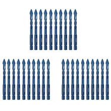 30Pcs High Hardness Eccentric Drill Precision Drilling 6mm Glass Tile Ceramic Punching Rock Slab Triangle Drill Bit