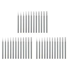 36Pcs Jewerly Burr Sets -3/32Inch Shank Cone Tapered -Cut Shape Lapidary Burr Jewelry Engraving Bits Carving Tools